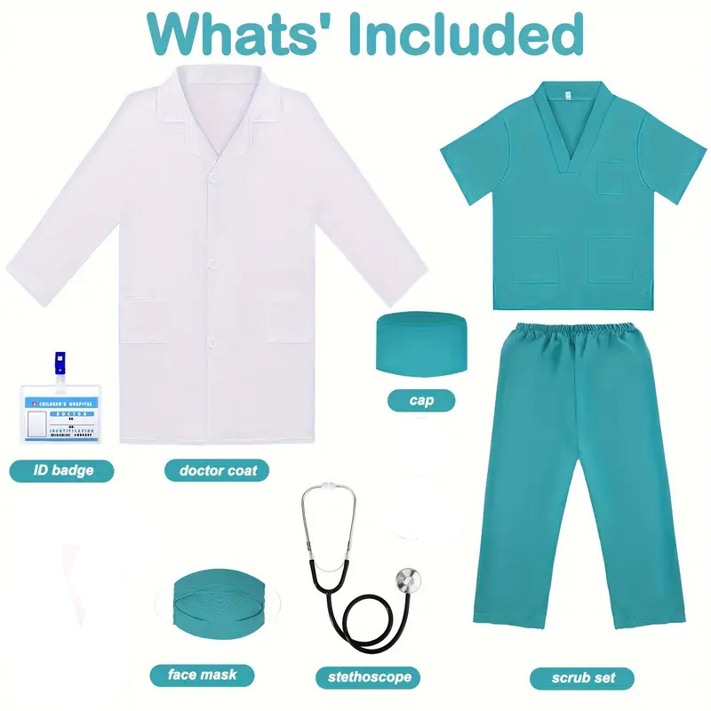 Tenue de Cosplay pour enfants, - Medical Lab Coats avis et prix